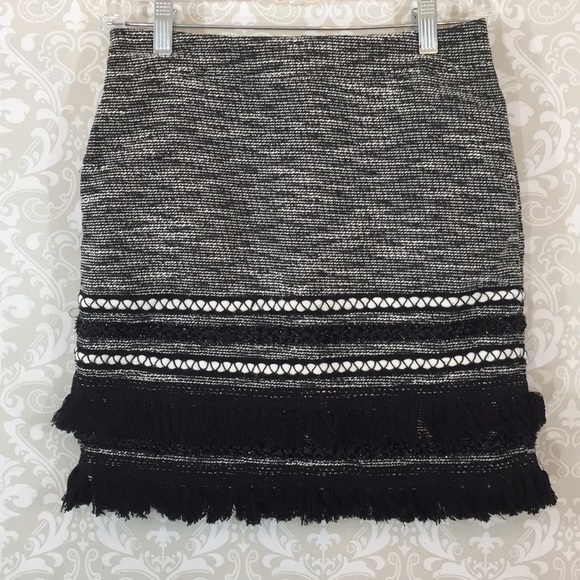 H&M Dresses & Skirts - {H&M} Size 6 Fringed Mini Skirt